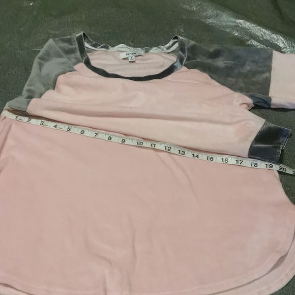 Kensie Medium PJ Set Long sleeved top pant bottoms Pink Grey Gray Pajama Pajamas - Picture 5 of 16